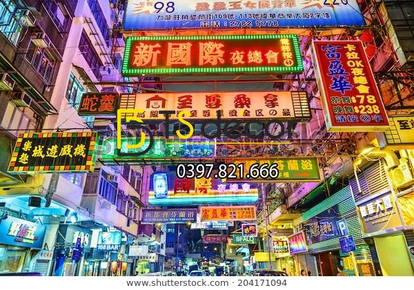 Hèm phố Hong Kong về đêm