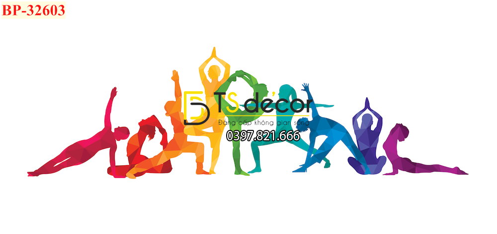 Tranh dán tường phòng Yoga 13