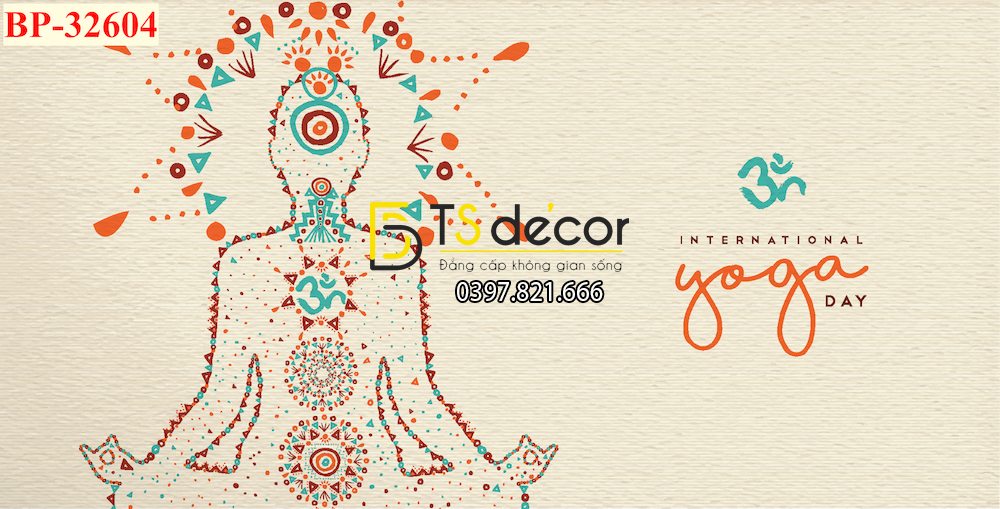 Tranh dán tường phòng Yoga 12