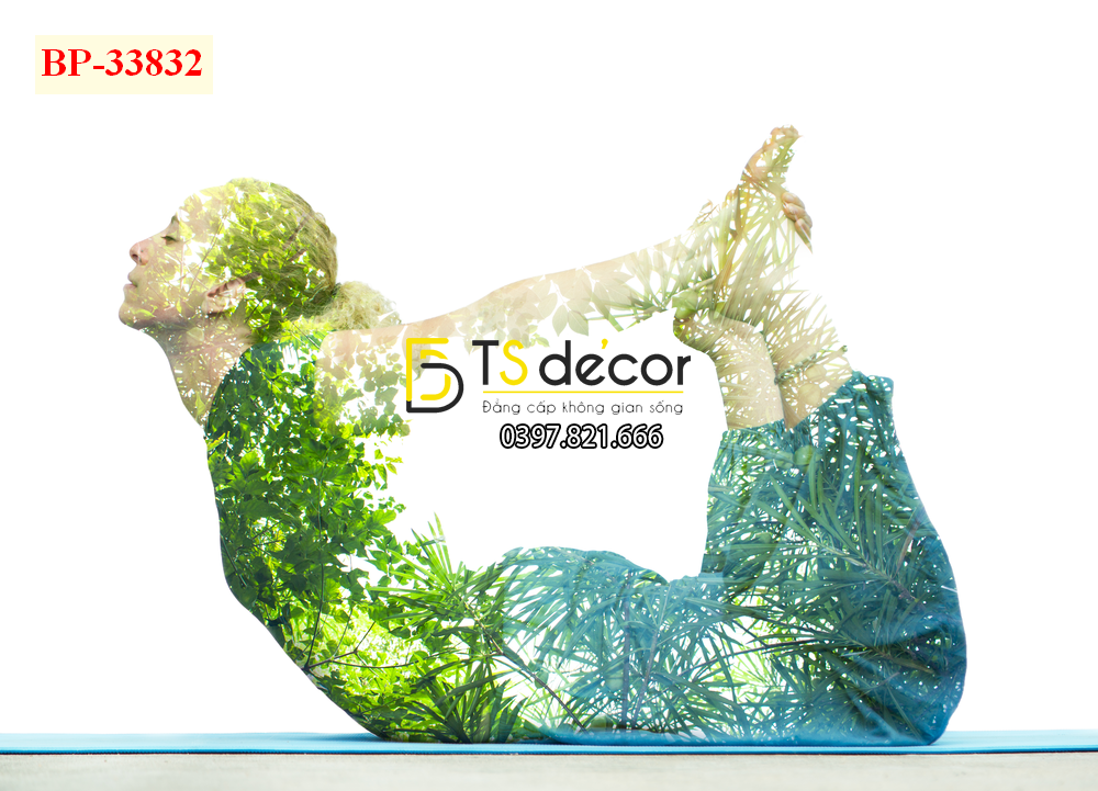 Tranh dán tường phòng Yoga 15