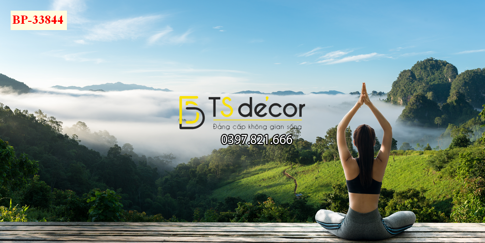 Tranh dán tường phòng Yoga 09