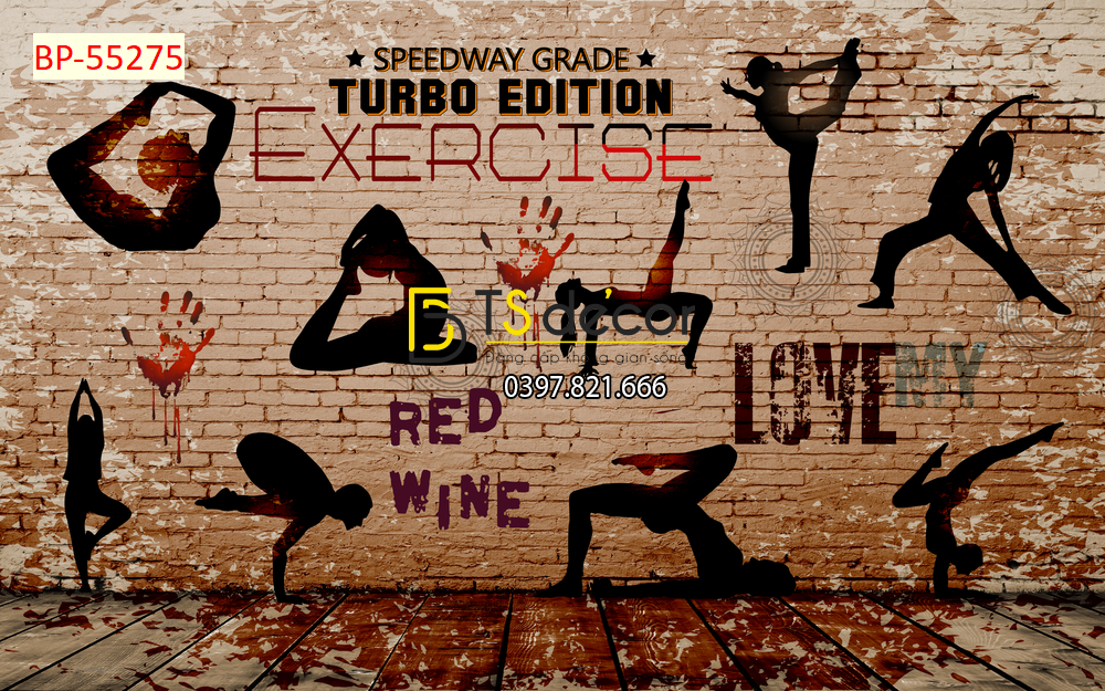 Tranh dán tường phòng Yoga 27