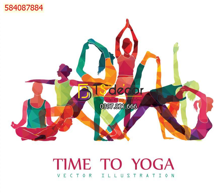 Tranh dán tường phòng Yoga 03