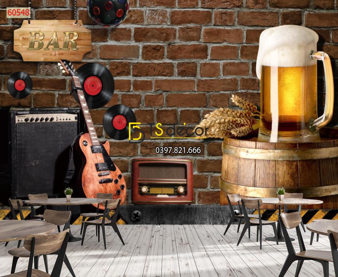 Tranh dán tường quán nhậu hoặc Club Beer âm nhạc
