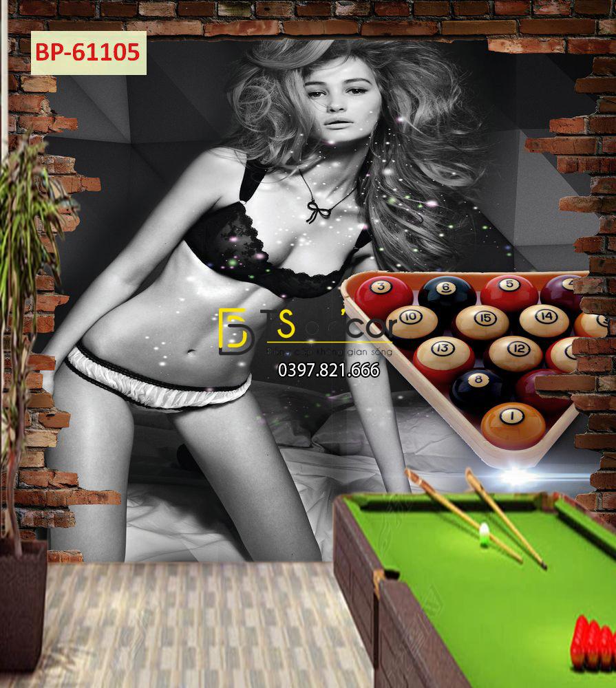 Tranh 3D BI-A cô gái cá tính