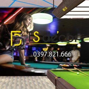 Tranh dán tường 3D Quán Bida, Club Bi-a, Billiard Pub đẹp và cá tính BI-A03