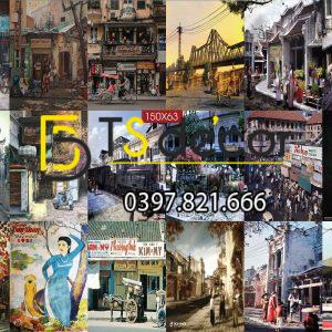 Combo 30 hình Decal dán tường Việt Nam Thời Xưa trang trí Cafe-Trà Chanh-Phòng Trà