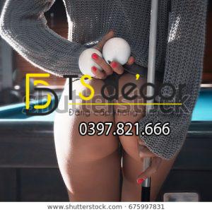 Tranh dán tường 3D Quán Bida, Club Bi-a, Billiard Pub đẹp và cá tính BI-A07