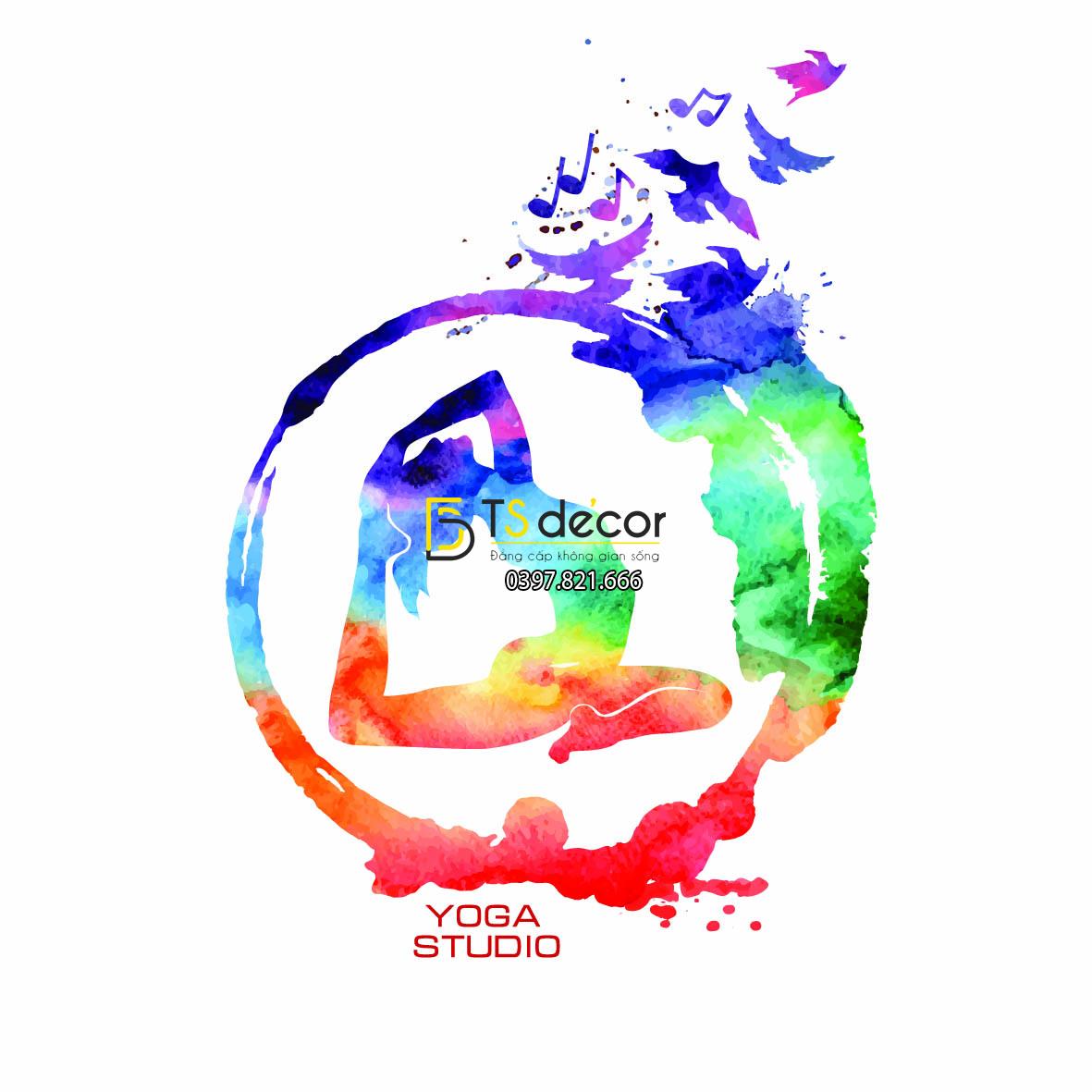 Tranh dán tường phòng Yoga 16