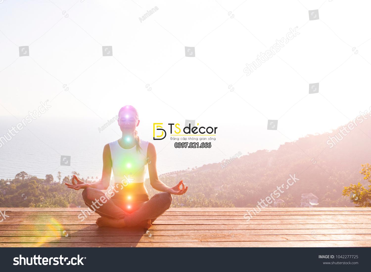 Tranh dán tường phòng Yoga 06