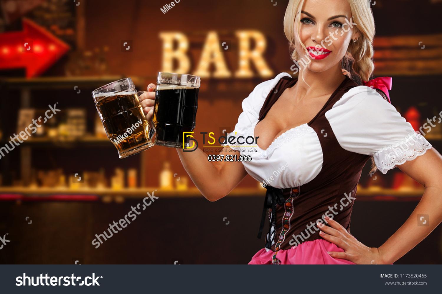 Tranh Dán Tường 3D Quầy Bar