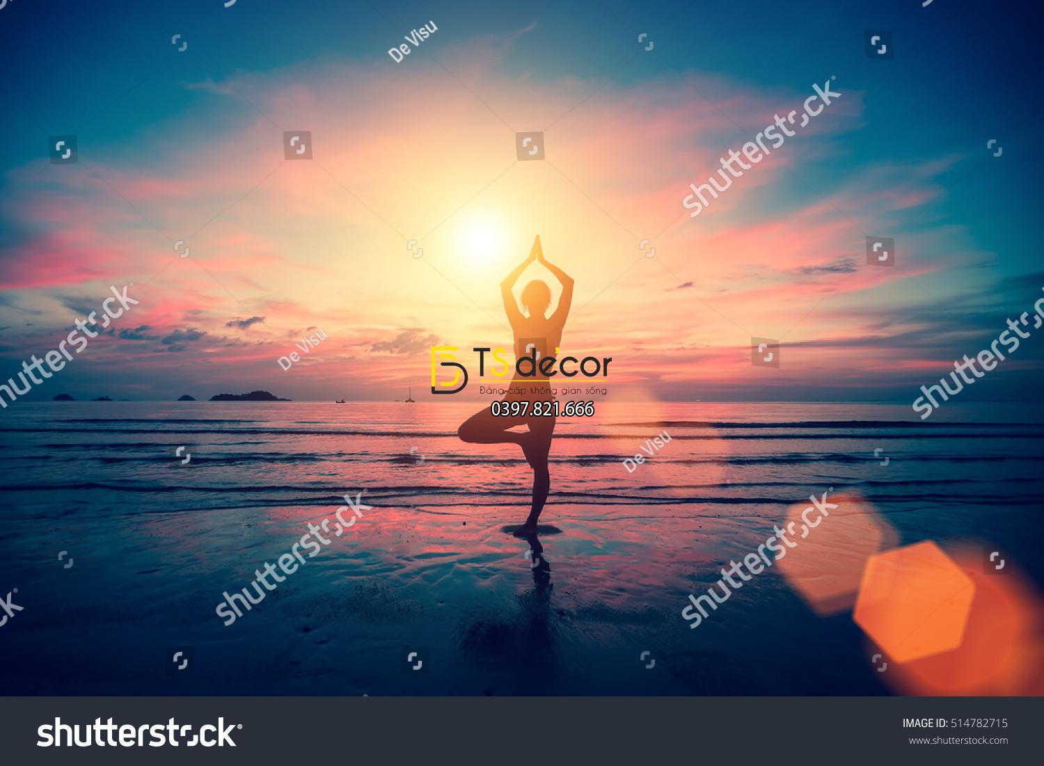 Tranh dán tường phòng Yoga 05