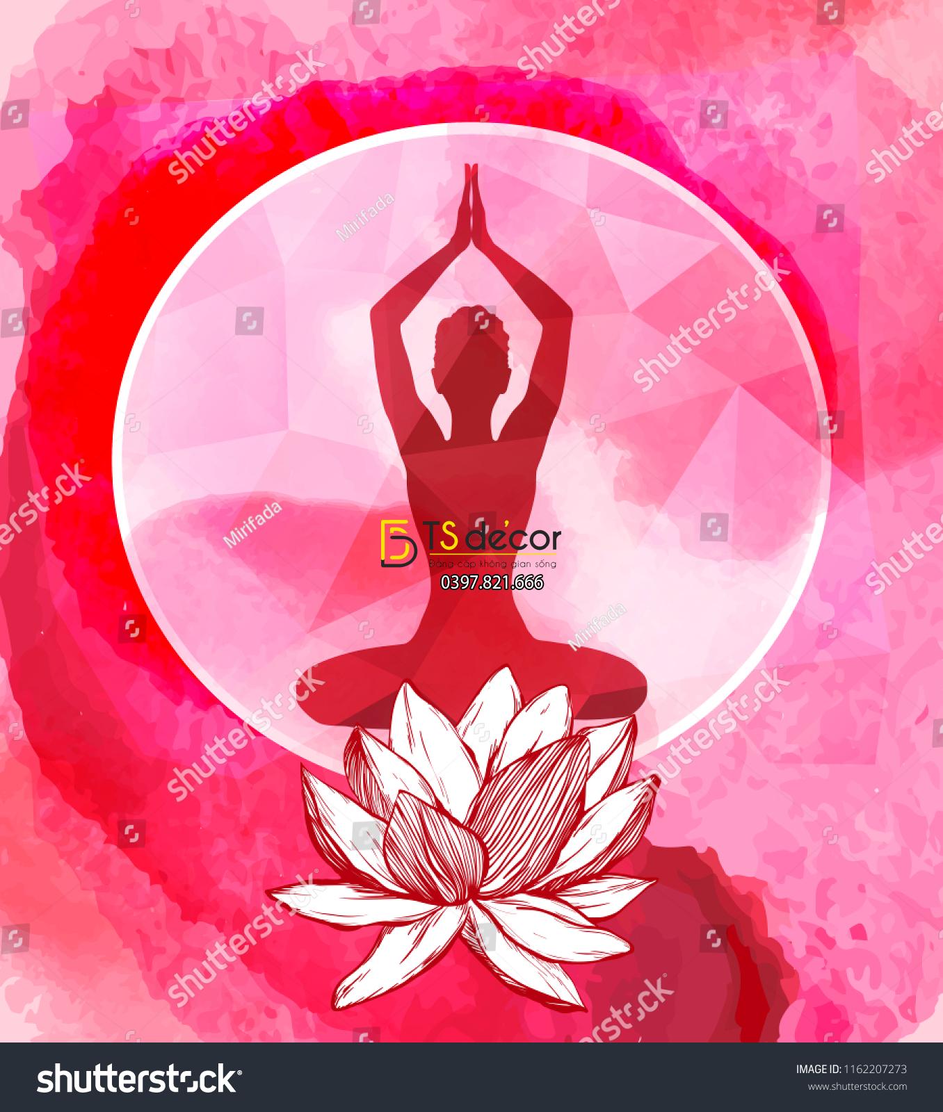 Tranh dán tường phong Yoga 04