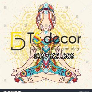 Tranh Dán Tường Phòng Yoga Mẫu Mới Nhất