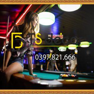 Tranh dán tường 3D Quán Bida, Club Bi-a, Billiard Pub đẹp và cá tính BI-A08