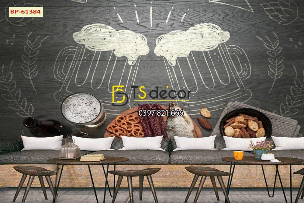 Tranh dán tường cạn ly cùng bạn hiền