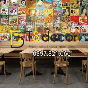 Combo 30 hình Decal dán tường Bìa Báo Cũ Việt Nam