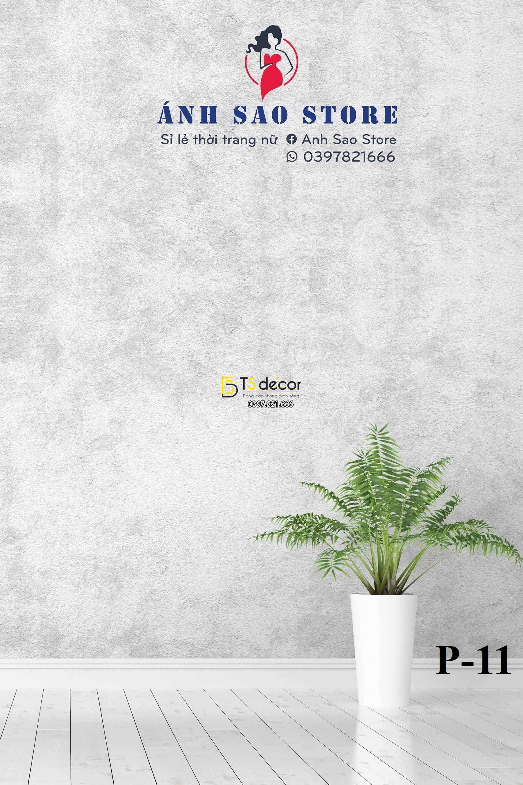 Phông Nền Livestream Chụp Ảnh Tường Xám Xi Măng Nhạt 3D 5D Mã P11