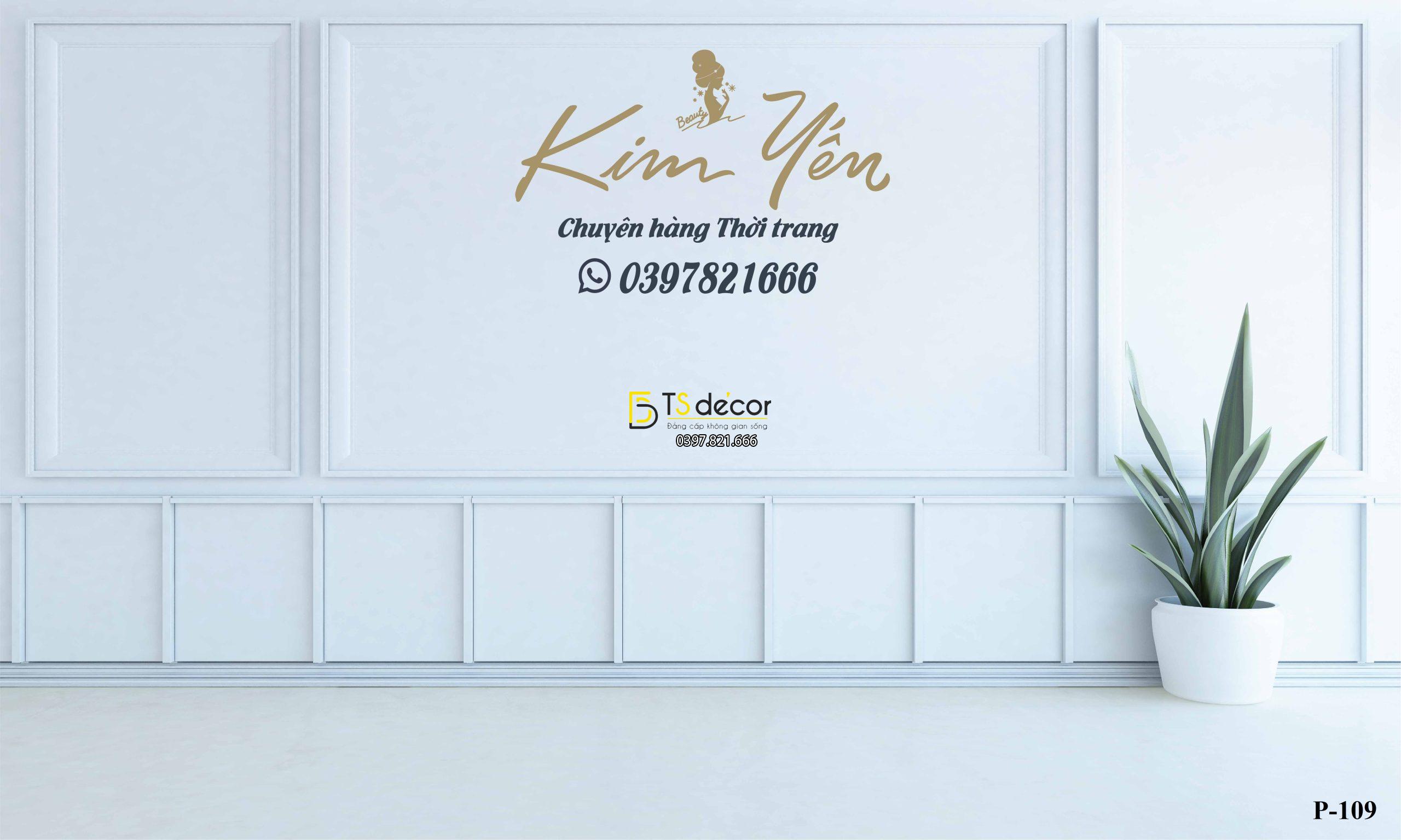 Phông Nền Livestream Chụp Ảnh Trắng Cổ Điển Có Cây 3D 5D Mã P109