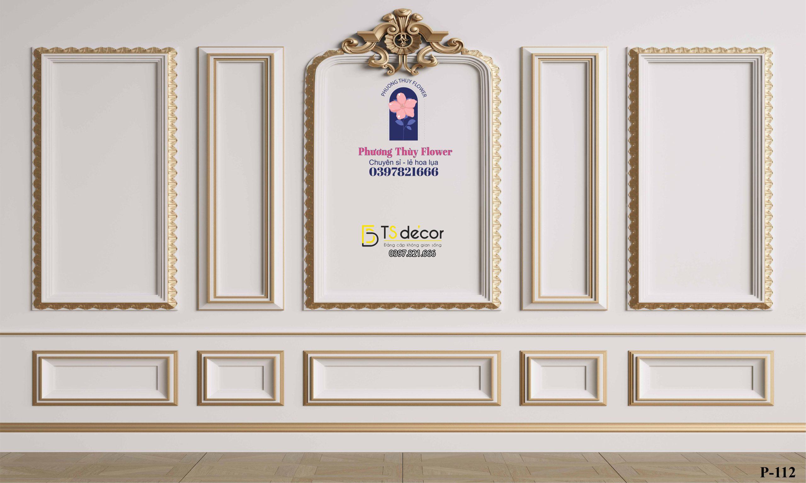 Phông Nền Livestream Chụp Ảnh Phào Chỉ Tân Cổ Điển 3D 5D Mã P112