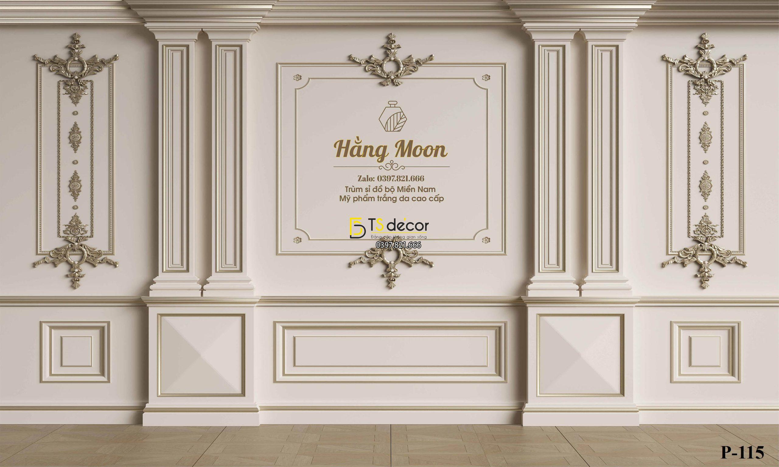 Phông Nền Livestream Chụp Ảnh Phào Chỉ Tân Cổ Điển 3D 5D Mã P115