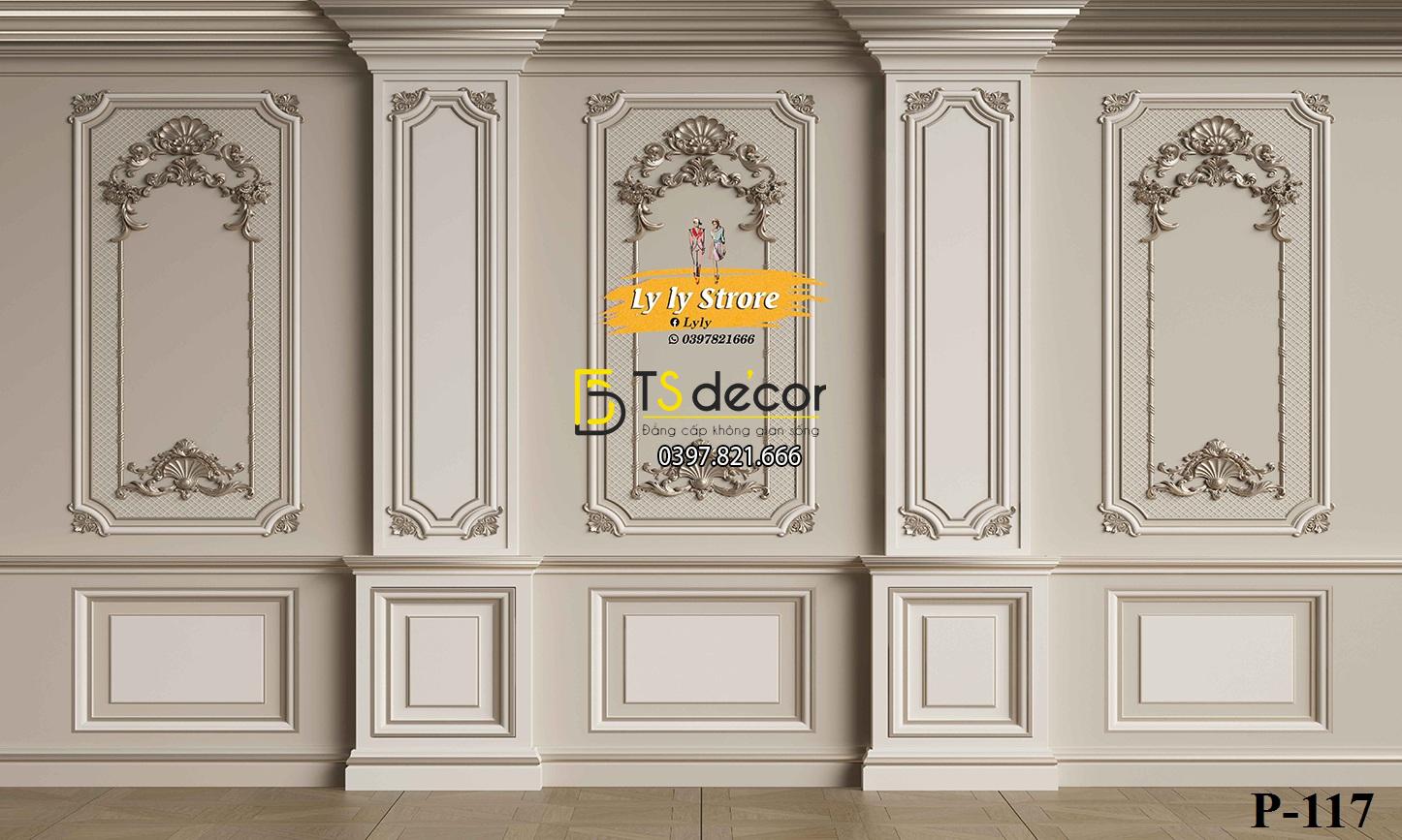 Phông Nền Livestream Chụp Ảnh Phào Chỉ Tân Cổ Điển 3D 5D Mã P117