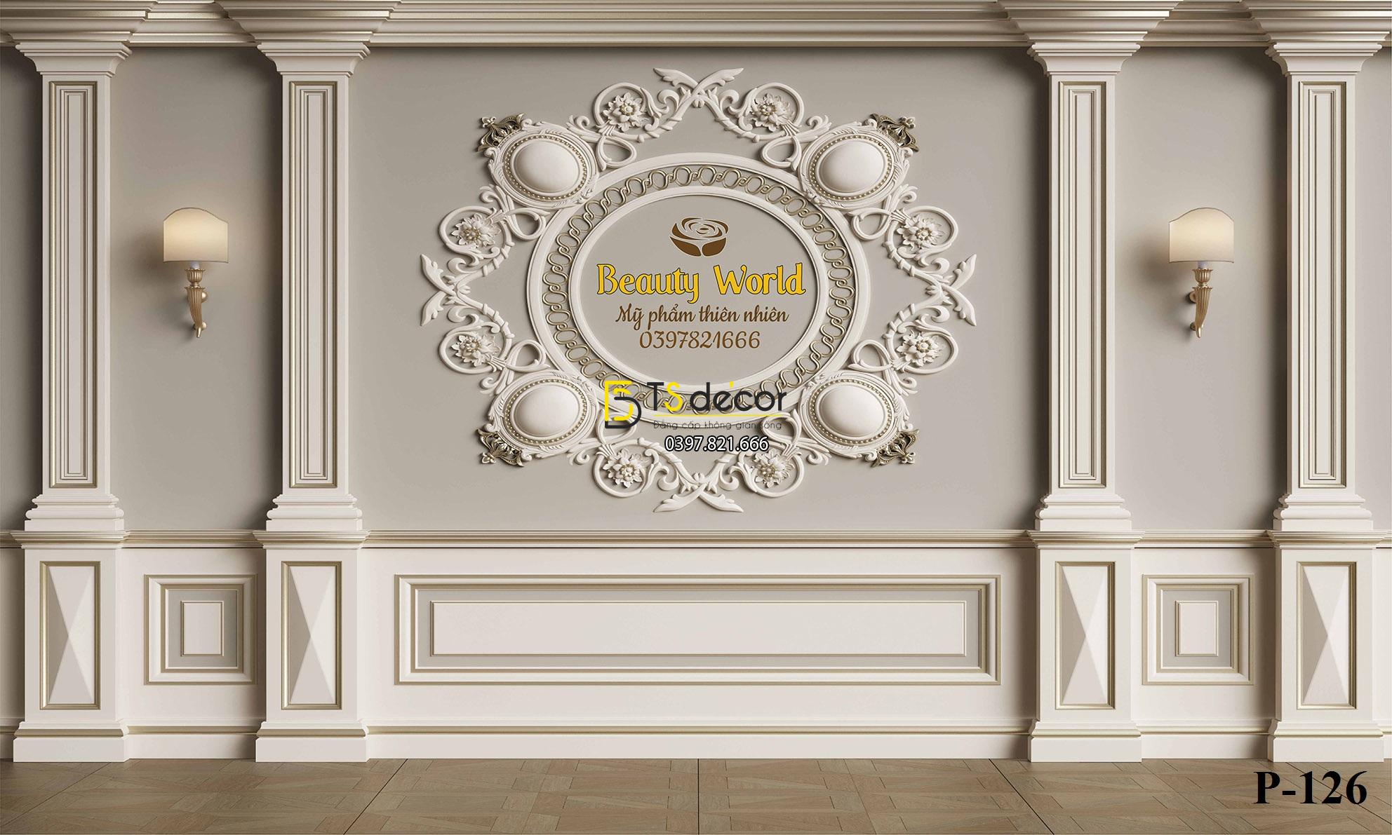 Phông Nền Livestream Chụp Ảnh Phào Chỉ Tân Cổ Điển 3D 5D Mã P126