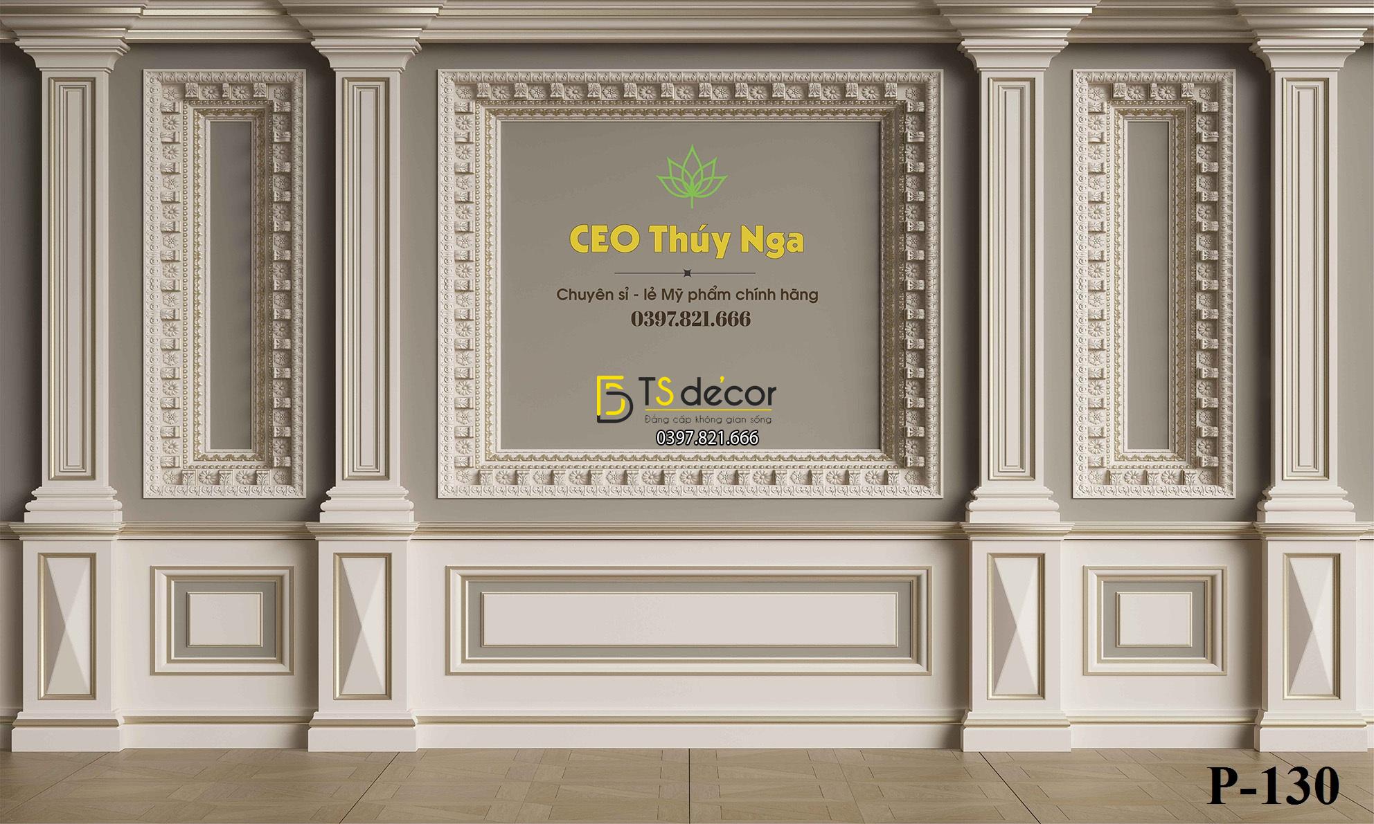 Phông Nền Livestream Chụp Ảnh Phào Chỉ Tân Cổ Điển 3D 5D Mã P130