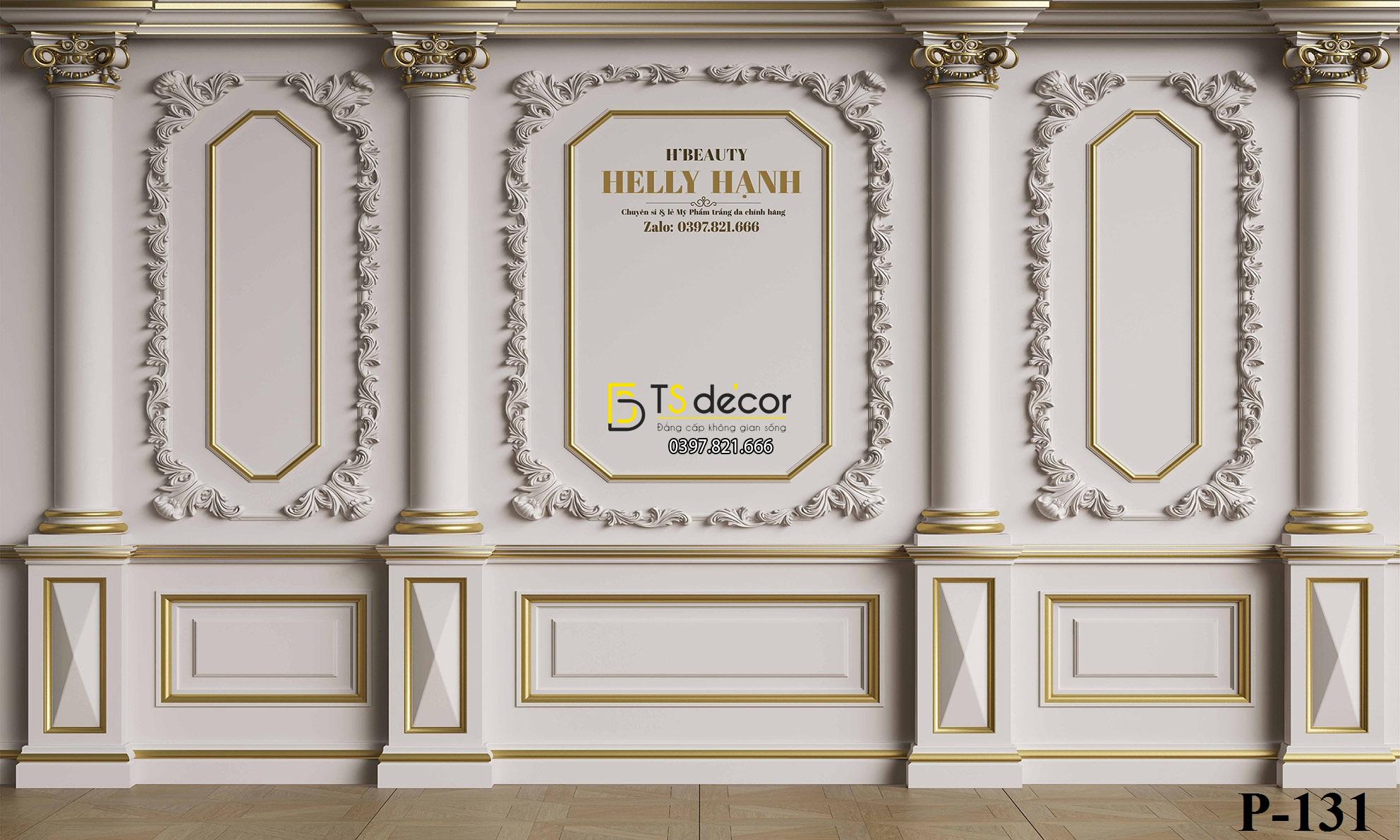 Phông Nền Livestream Chụp Ảnh Phào Chỉ Tân Cổ Điển 3D 5D Mã P131