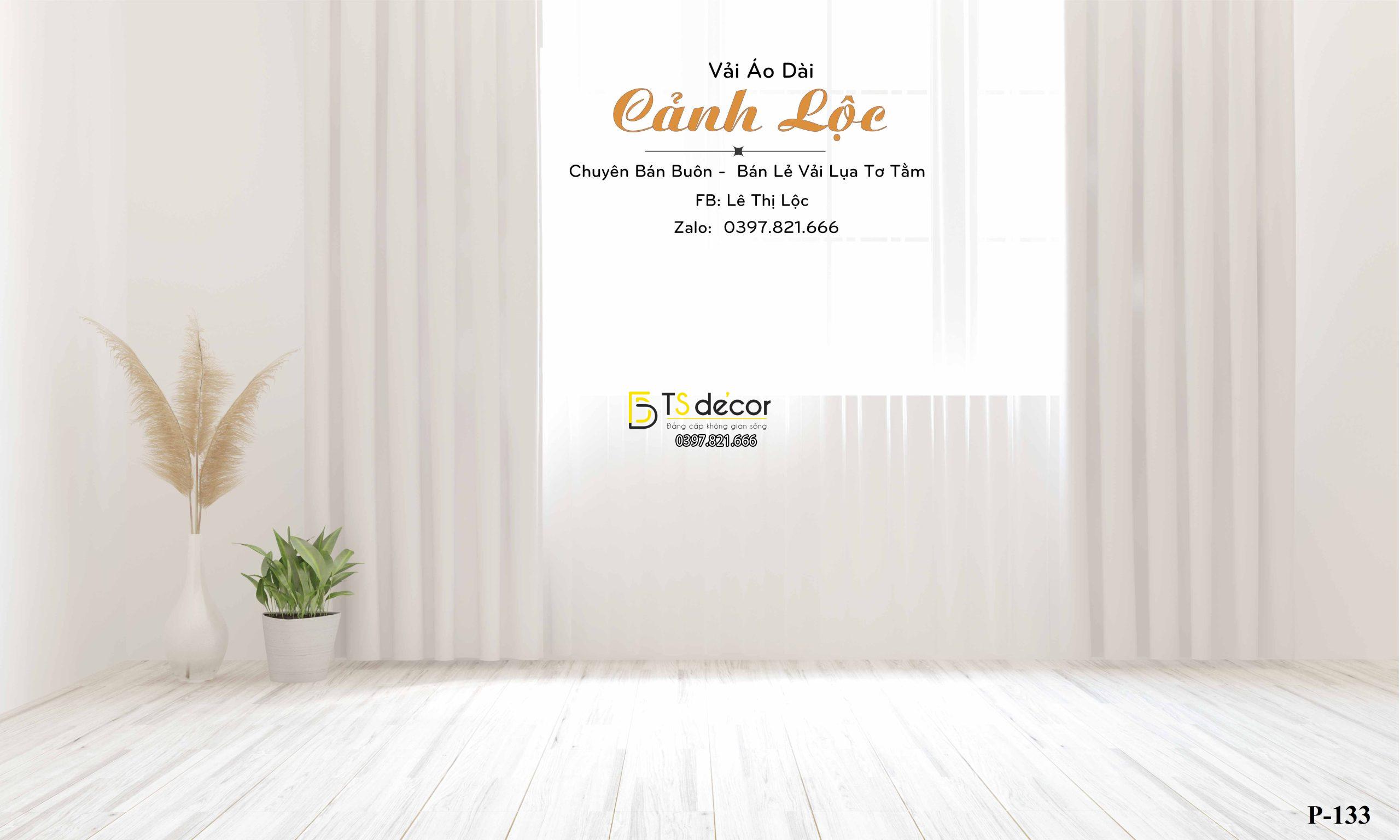 Phông Nền Livestream Chụp Ảnh Giả Cửa Sổ Có Rèm 3D 5D Mã P133