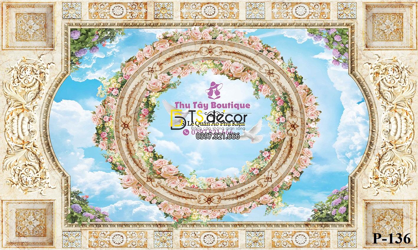 Phông Nền Livestream Chụp Ảnh Hiện Đại 3D 5D Mã P136