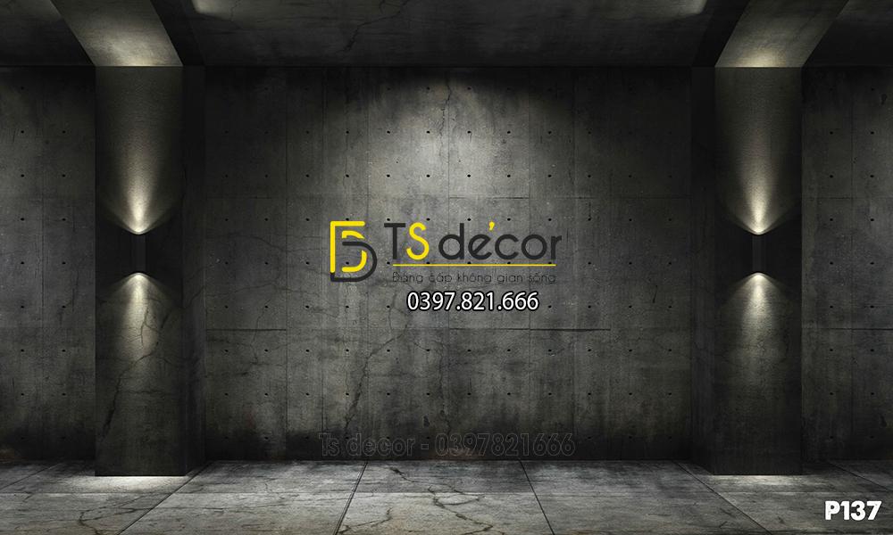 Phông Nền Livestream Chụp Ảnh Nền Xám Xi Măng 3D 5D Mã P137