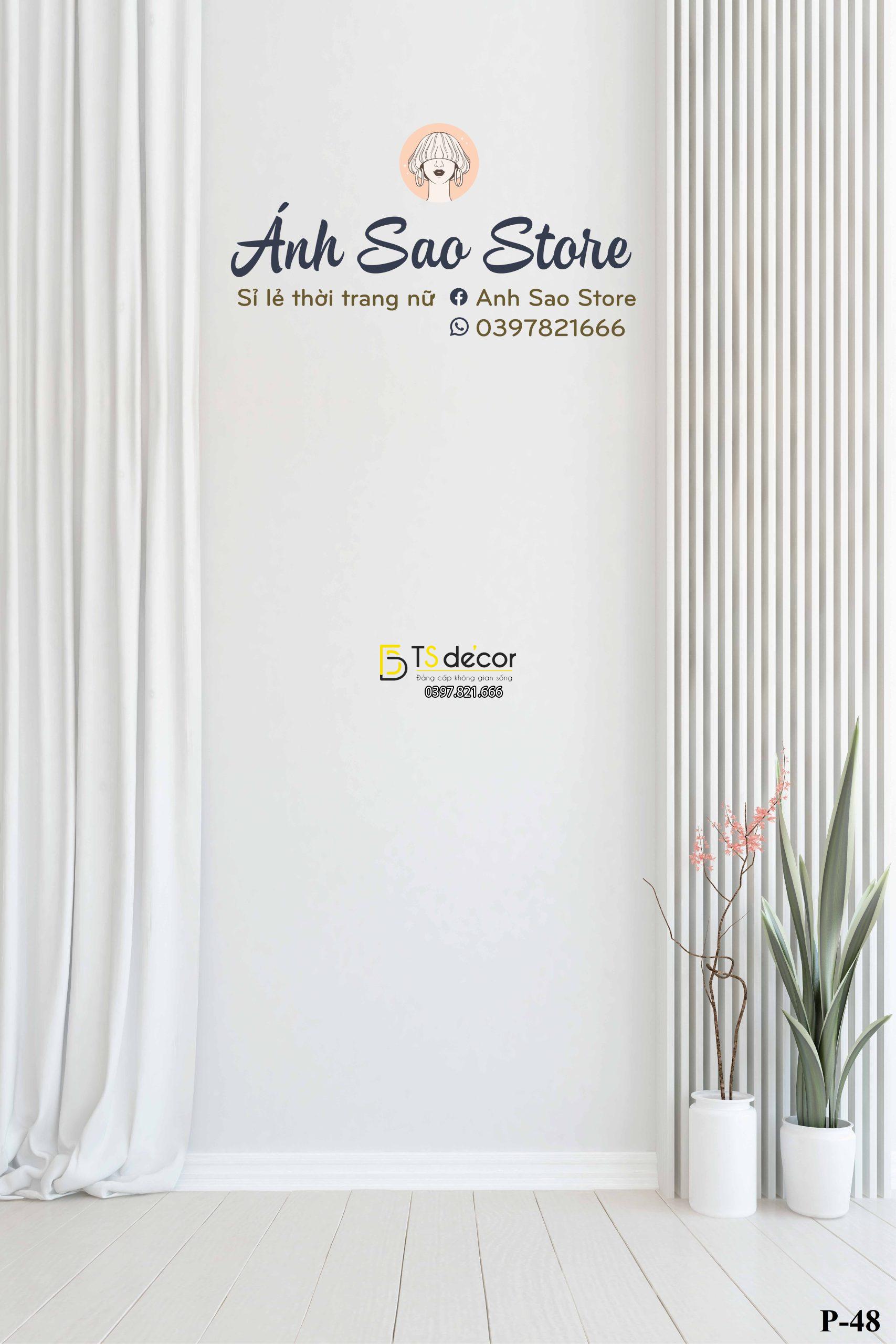 Phông Nền Livestream Chụp Ảnh Trắng Cổ Điển 3D 5D Mã P48