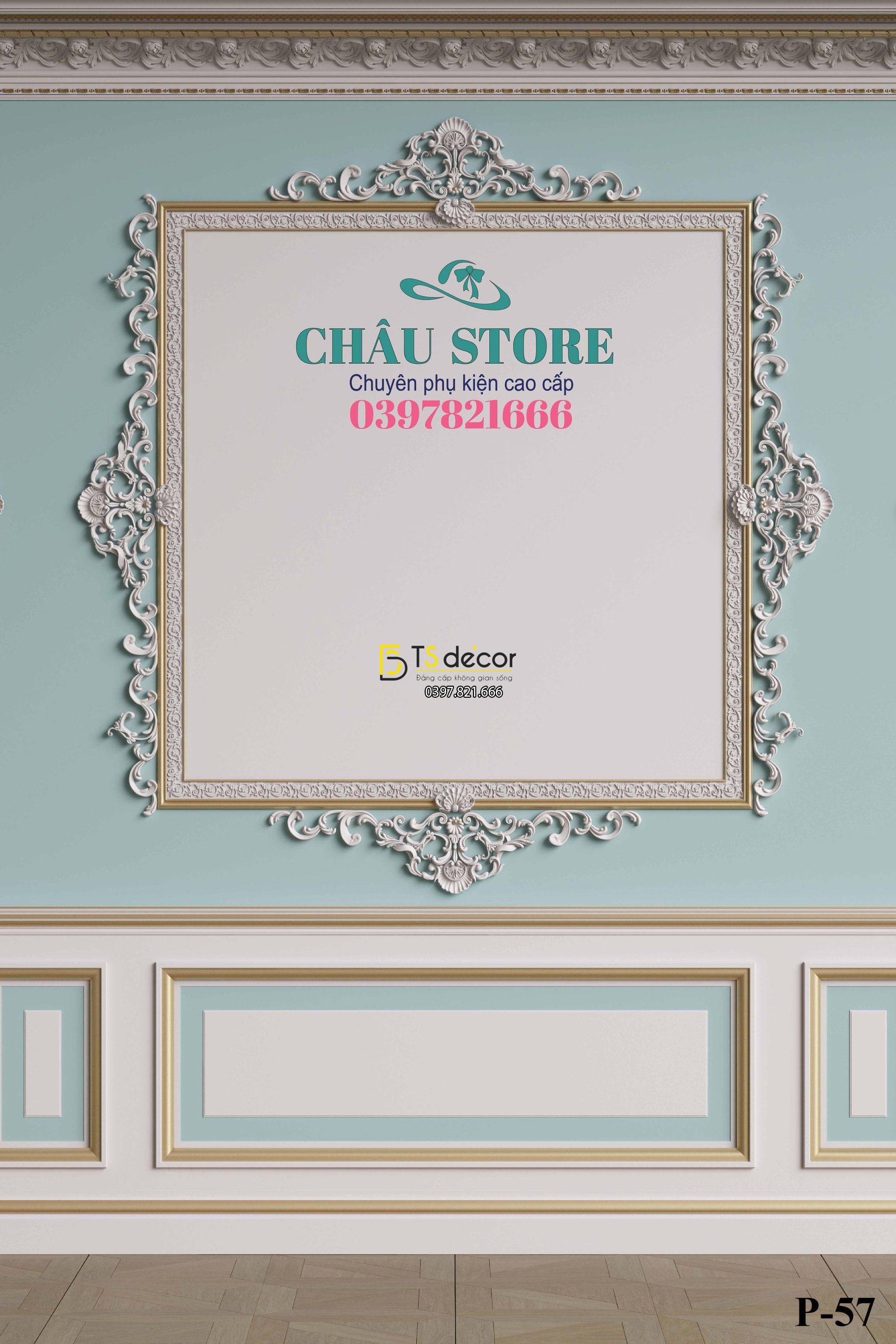 Phông Nền Livestream Chụp Ảnh Phào Chỉ Tân Cổ Điển Sang Trọng 3D 5D Mã P57