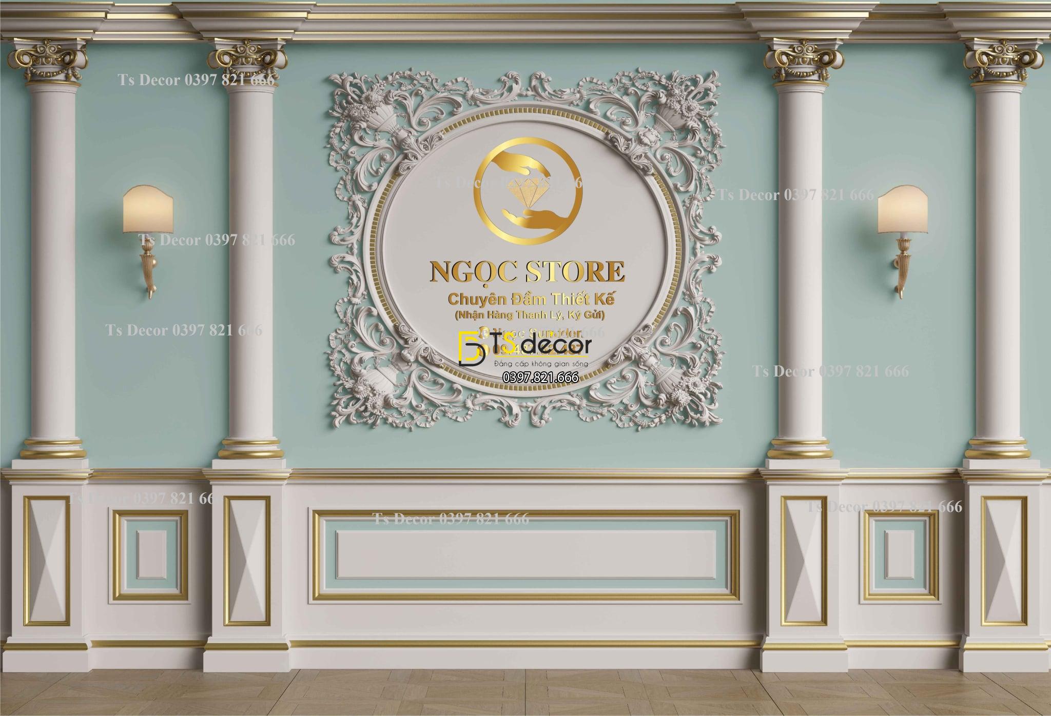 Phông Nền Livestream Chụp Ảnh Phào Chỉ Tân Cổ Điển 3D 5D Mã P64