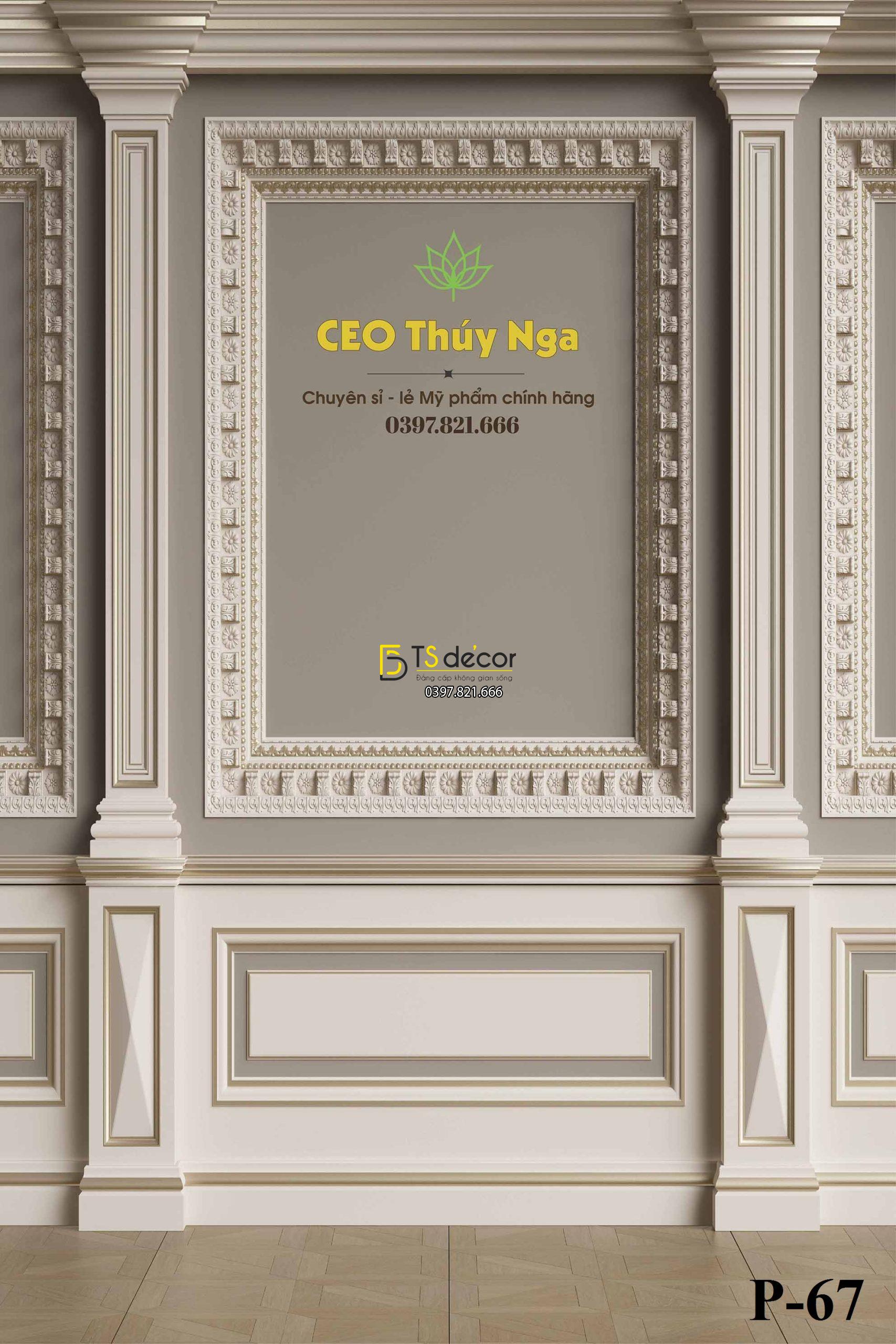 Phông Nền Livestream Chụp Ảnh Phào Chỉ Tân Cổ Điển 3D 5D Mã P67