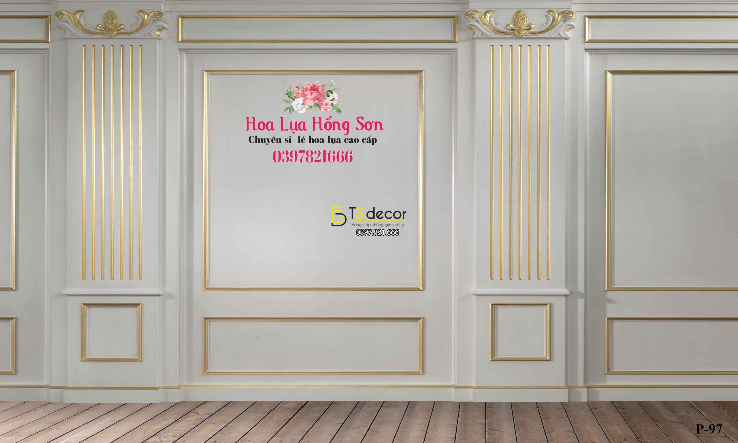 Phông Nền Livestream Chụp Ảnh Phào Chỉ Tân Cổ Điển 3D 5D Mã P97