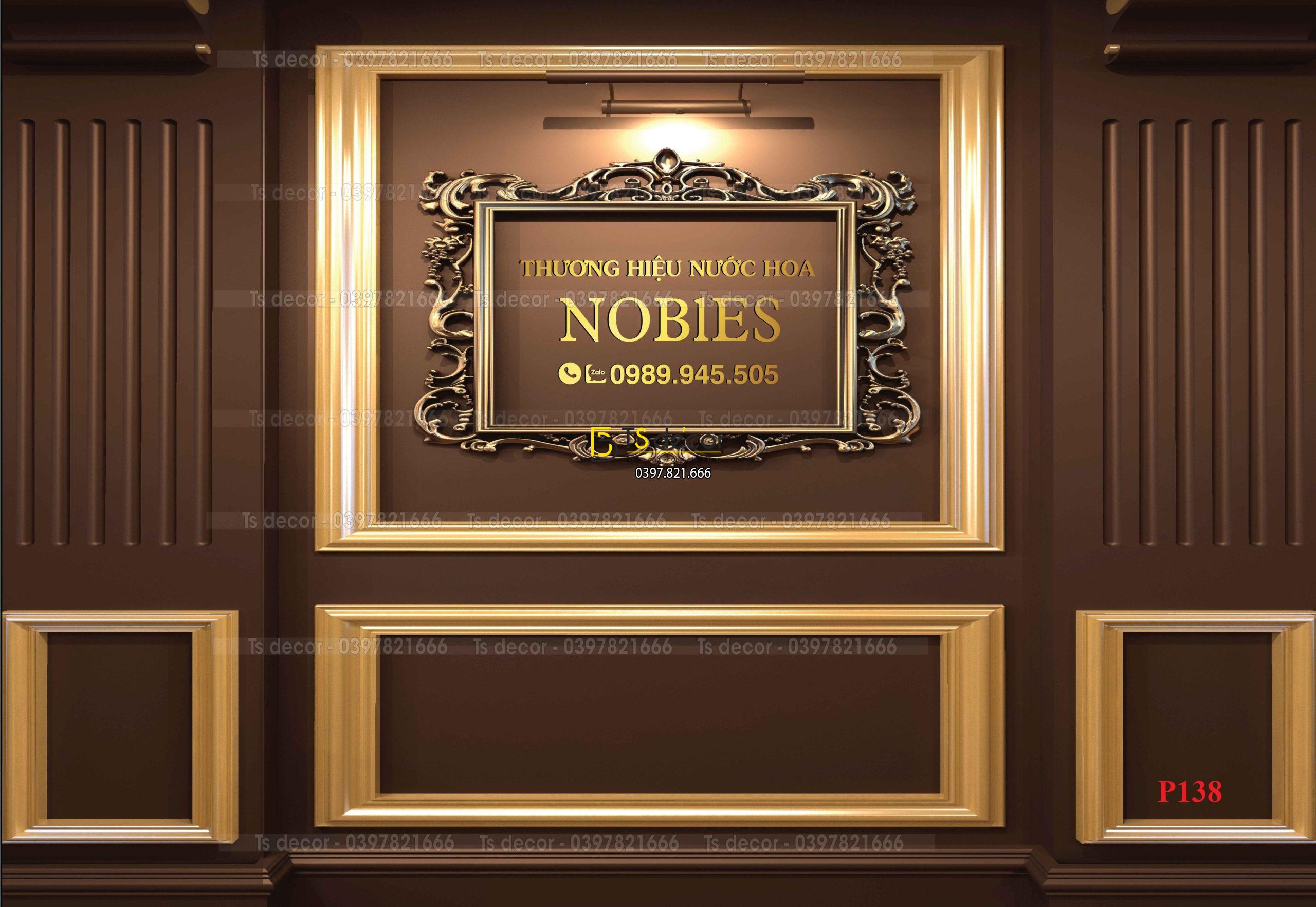 Phông Nền Livestream Chụp Ảnh Nâu Phào Chỉ Tân Cổ Điển 3D 5D Mã P138