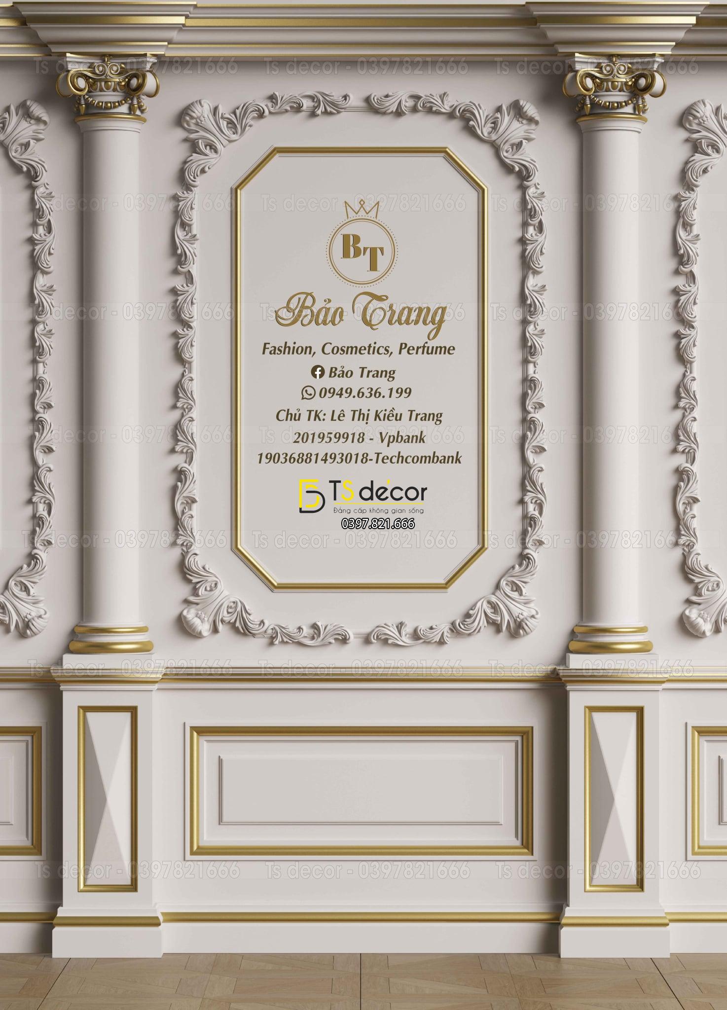 Phông Nền Livestream Chụp Ảnh Phào Chỉ Tân Cổ Điển 3D 5D Mã P68