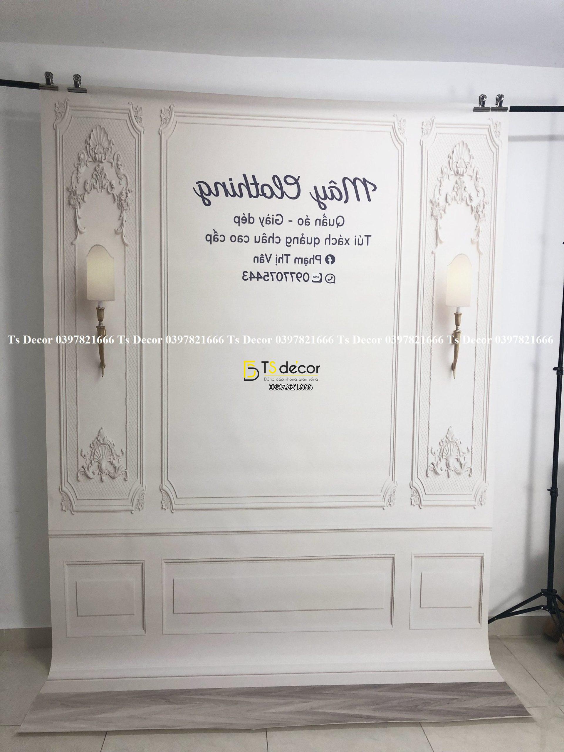 Phông Nền Livestream Chụp Ảnh Phào Chỉ Tân Cổ Điển 3D 5D Mã P23 Phông Nền Livestream Chụp Ảnh Phào Chỉ Tân Cổ Điển 3D 5D Mã P23