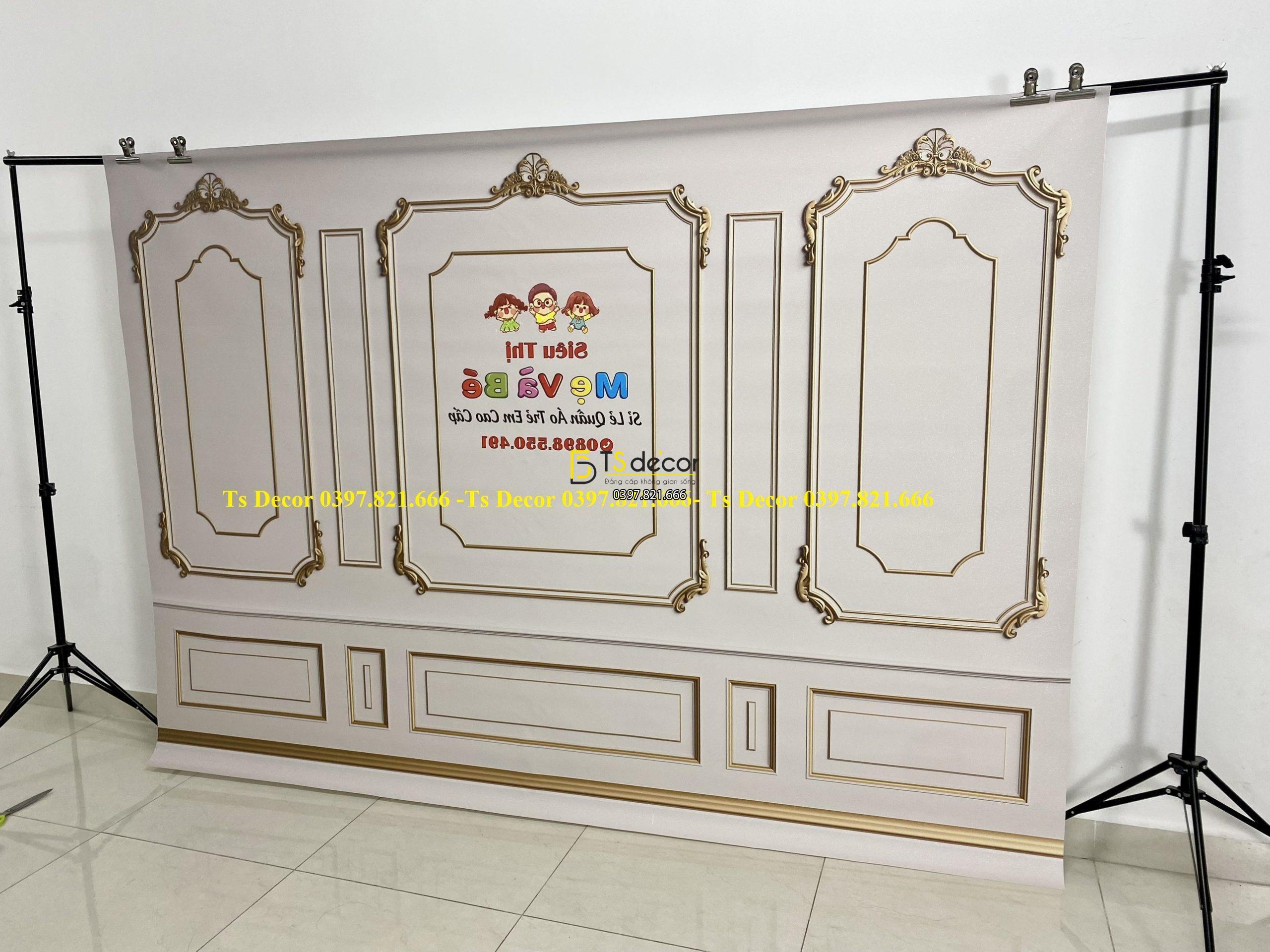 Phông Nền Livestream Chụp Ảnh Phào Chỉ Tân Cổ Điển 3D 5D Mã P39