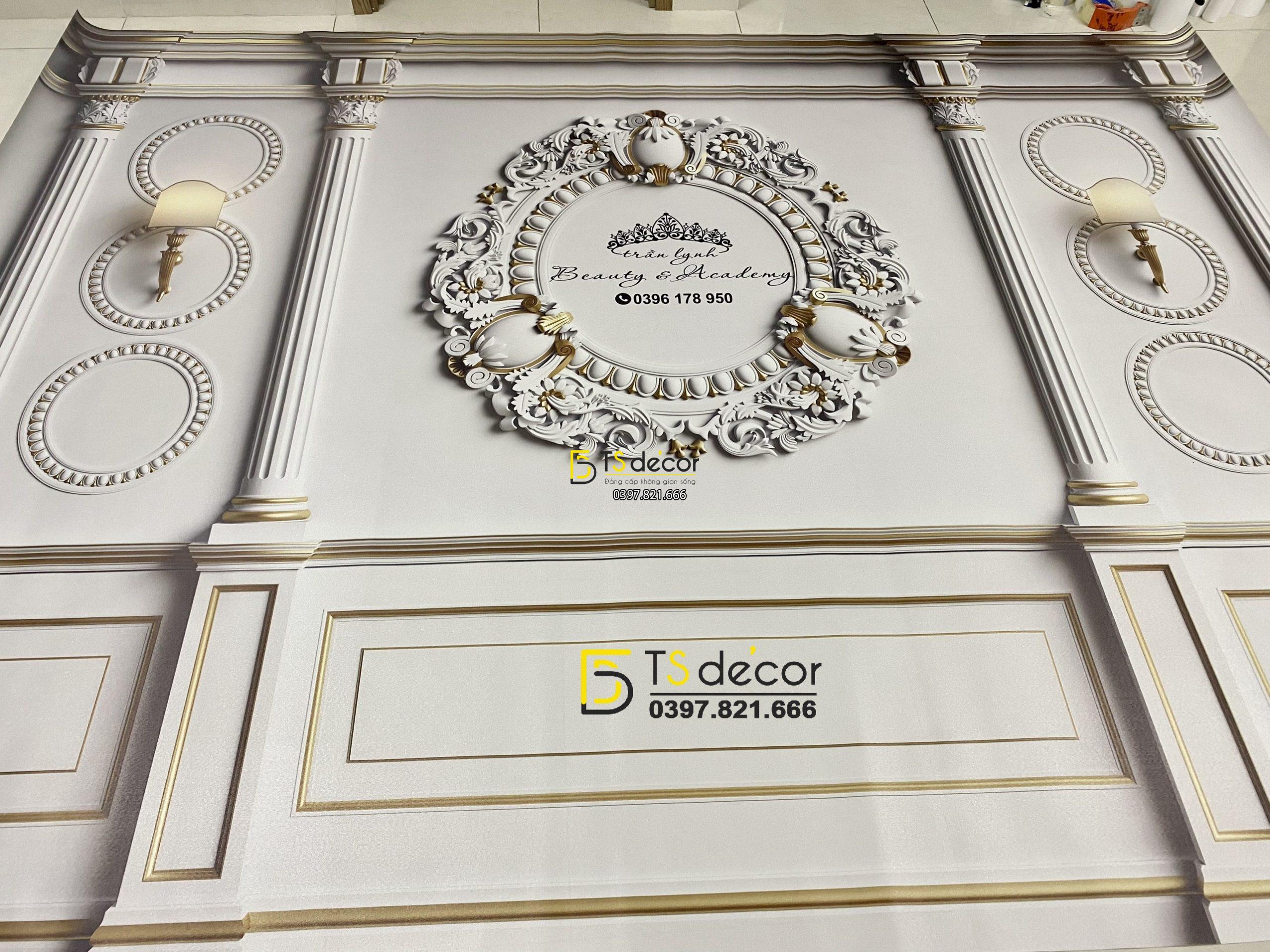 Phông Nền Livestream Chụp Ảnh Phào Chỉ Tân Cổ Điển 3D 5D Mã P62