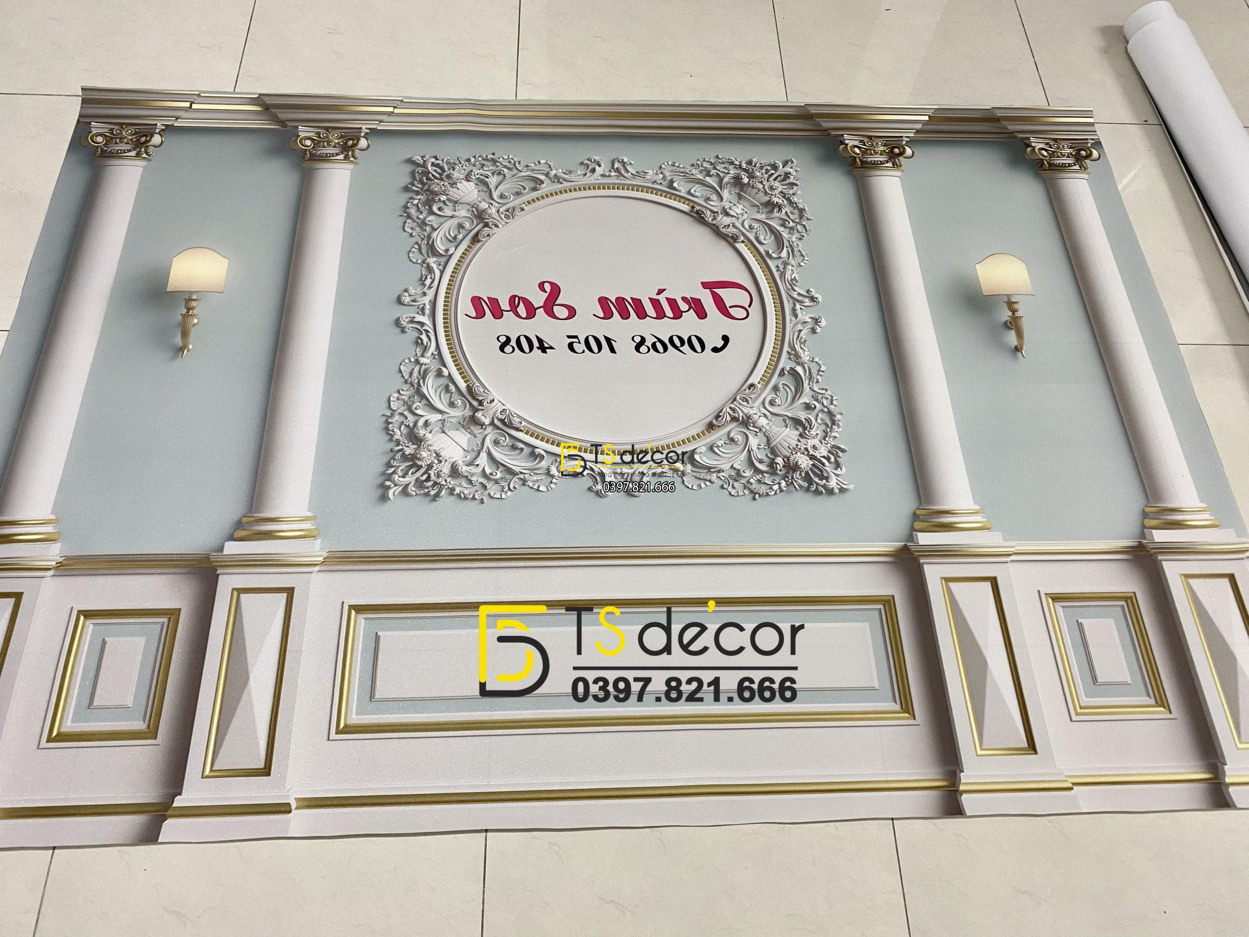 Phông Nền Livestream Chụp Ảnh Phào Chỉ Tân Cổ Điển 3D 5D Mã P64