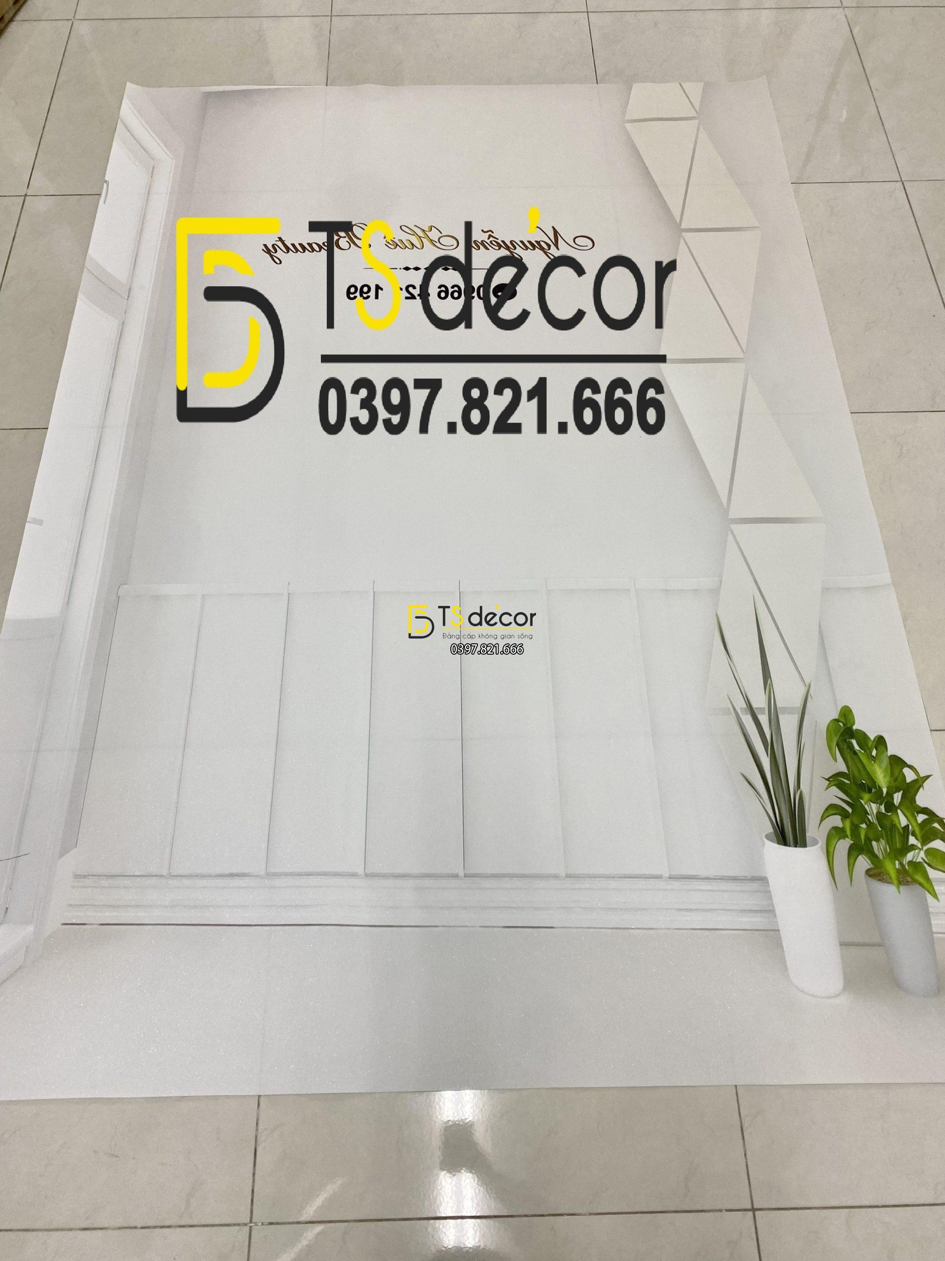 Phông Nền Livestream Chụp Ảnh Trắng Cổ Điển 3D 5D Mã P61