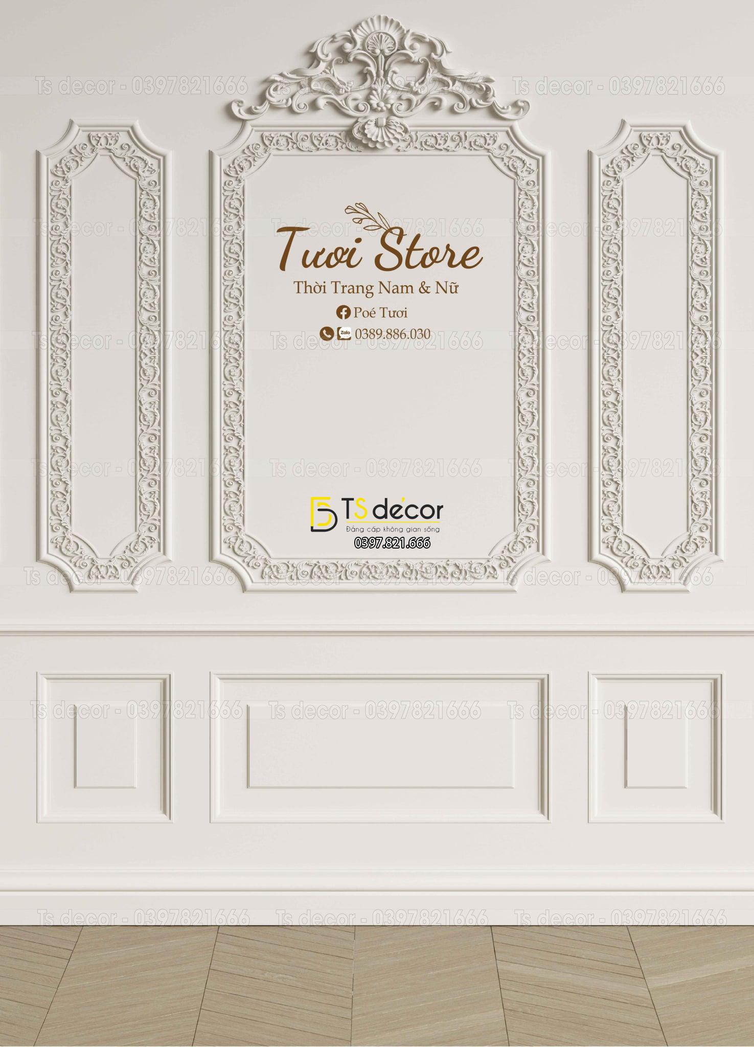 Phông Nền Livestream Chụp Ảnh Phào Chỉ Tân Cổ Điển 3D 5D Mã P143