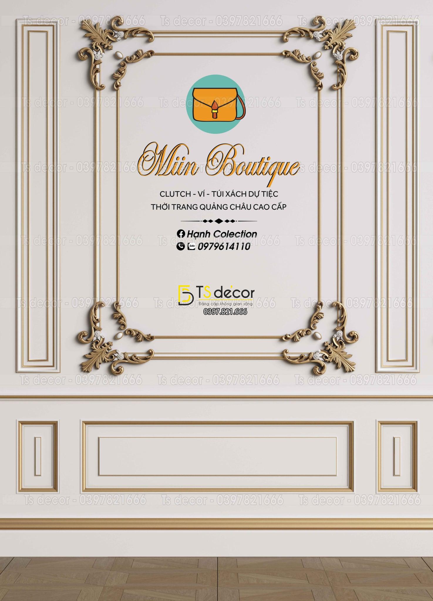 Phông Nền Livestream Chụp Ảnh Phào Chỉ Tân Cổ Điển 3D 5D Mã P155