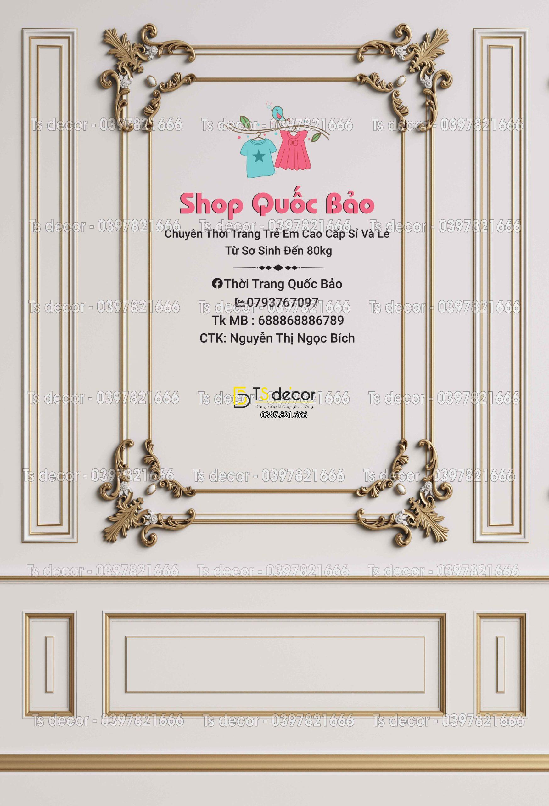 Phông Nền Livestream Chụp Ảnh Phào Chỉ Tân Cổ Điển 3D 5D Mã P155