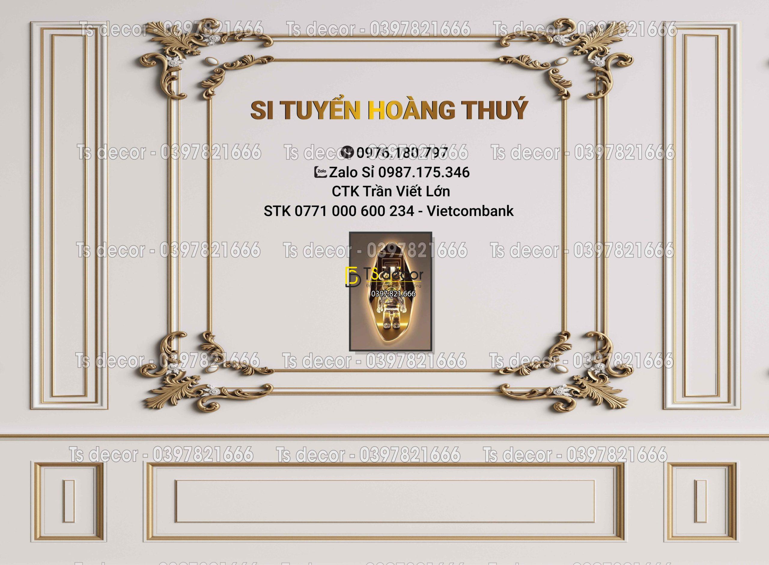 Phông Nền Livestream Chụp Ảnh Phào Chỉ Tân Cổ Điển 3D 5D Mã P155