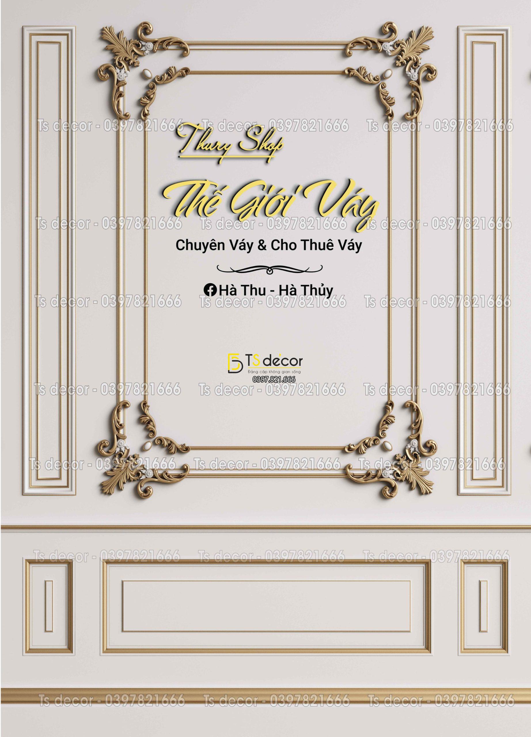 Phông Nền Livestream Chụp Ảnh Phào Chỉ Tân Cổ Điển 3D 5D Mã P155