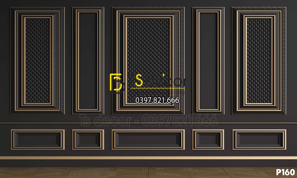 Phông Nền Livestream Chụp Ảnh Tường Phào Chỉ Màu Trầm 3D 5D Mã P160